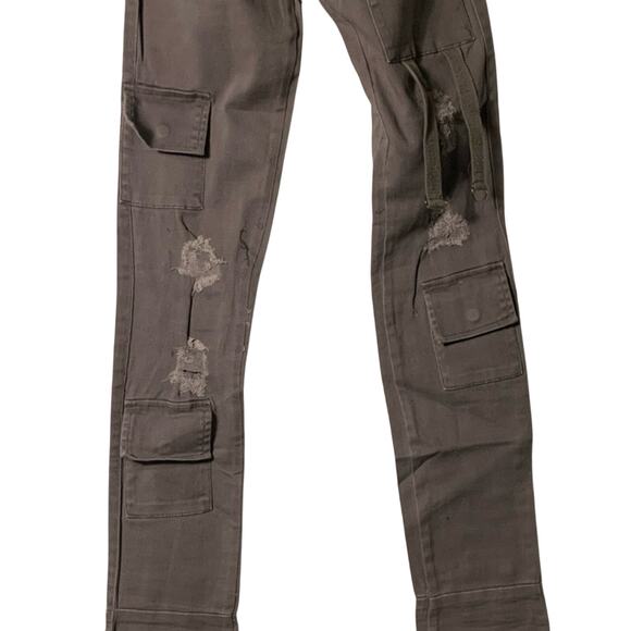 Si Tu Veux Superstack Grey Mens Jeans 38